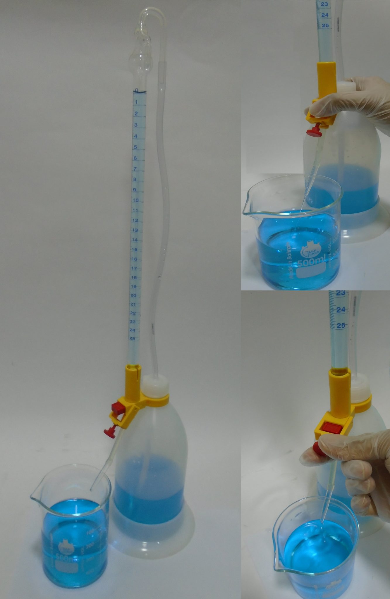 AB21200 Burettes, Automatic Zero, with PE Reservoir, Fine Dosing